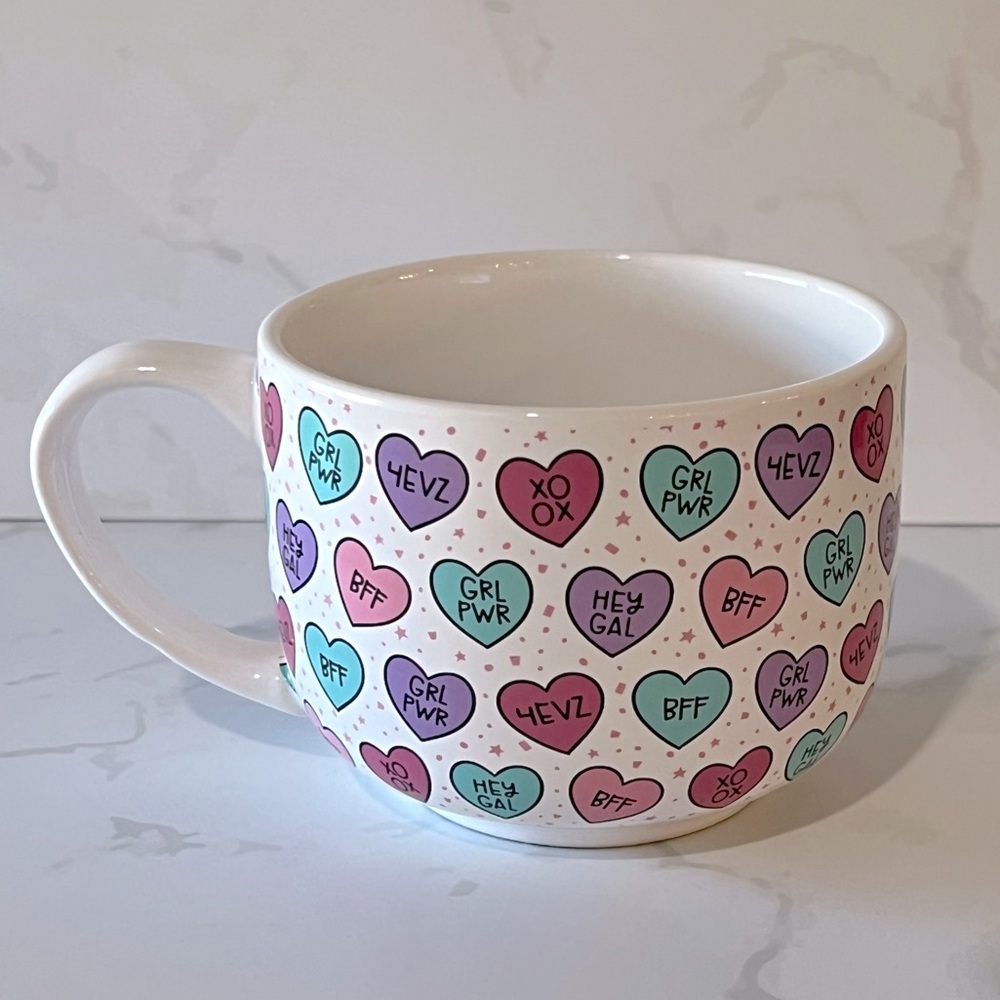 NEW! Valentines Conversation Hearts Mug